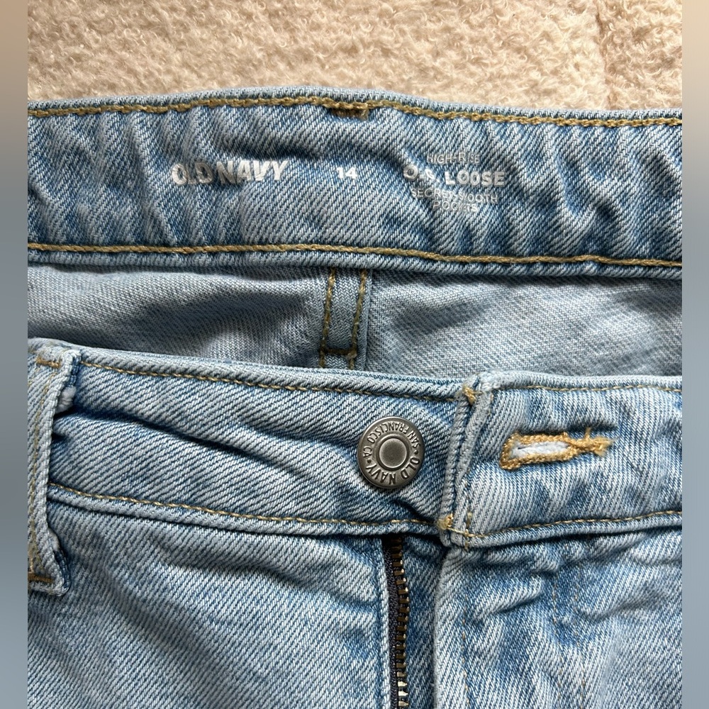 Old Navy OG loose high rise ripped jeans, size 14